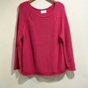 Old Navy Women's Vibrant Pink Knit Sweater Top Size L